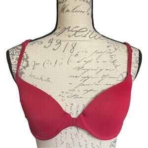 Victoria’s Secret  Red Front Closure Demi Bra Size 34D